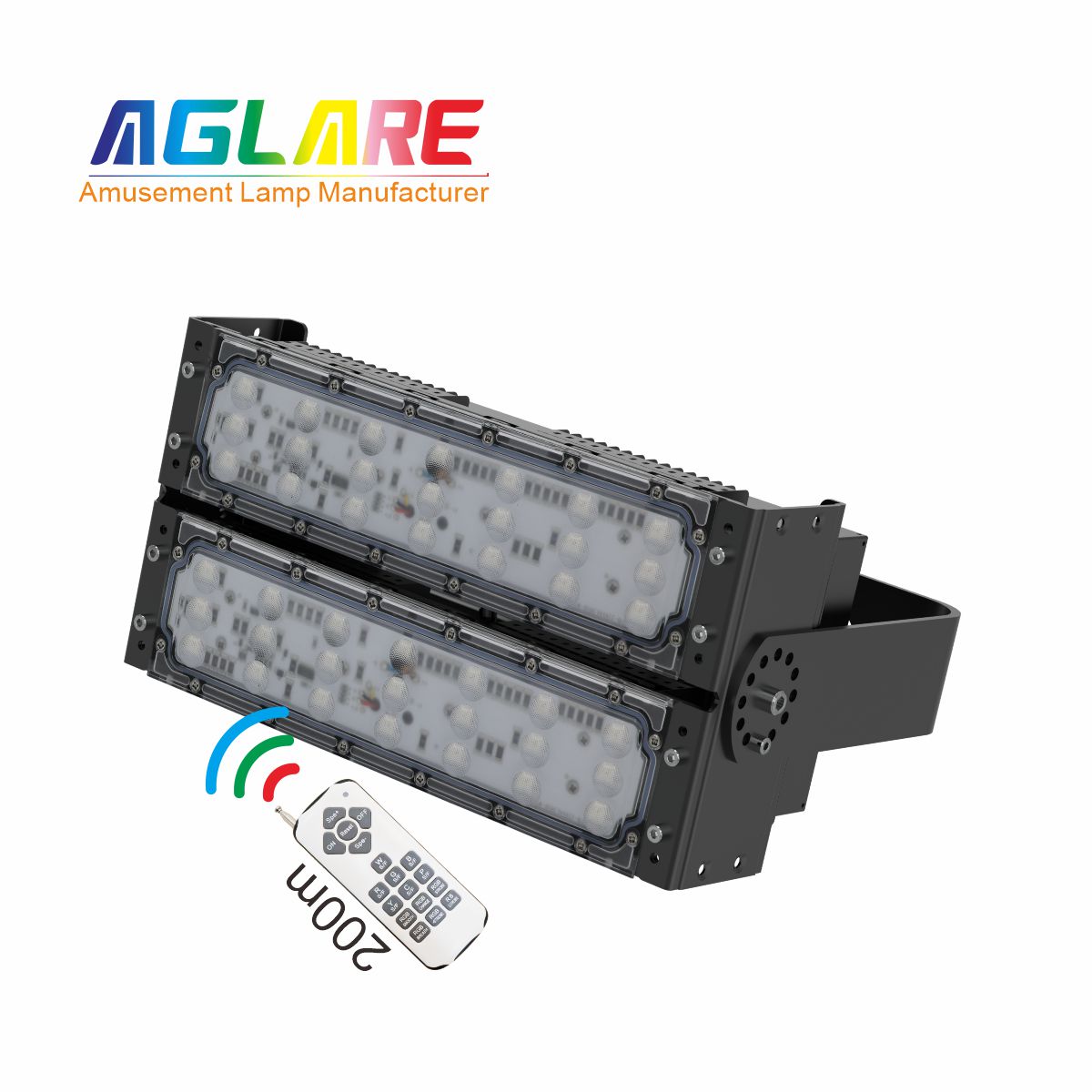100W LED彩色泛光灯 RGB投光灯带？仄
